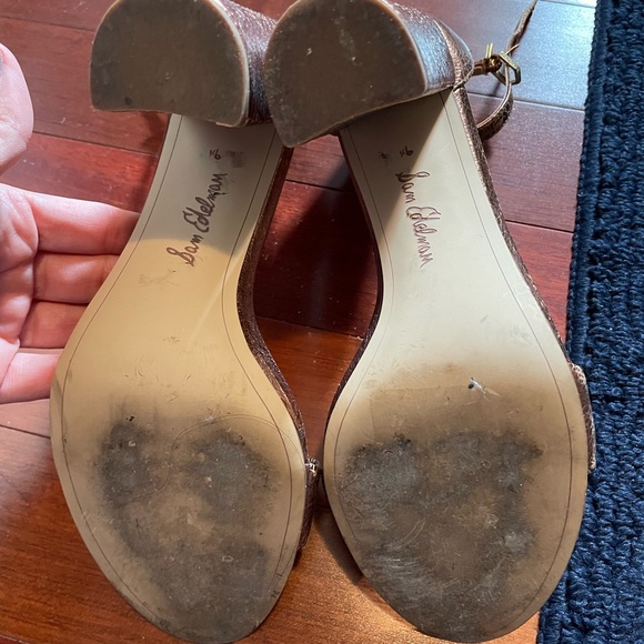 Sam Edelman Rose Gold heeled sandles - Picture 3 of 3